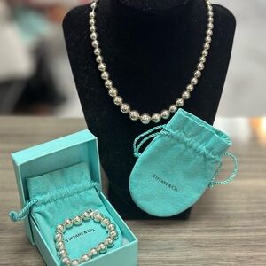 Sterling Silver Tiffany & Co gradient beading necklace. Makes a Perfect gift!
